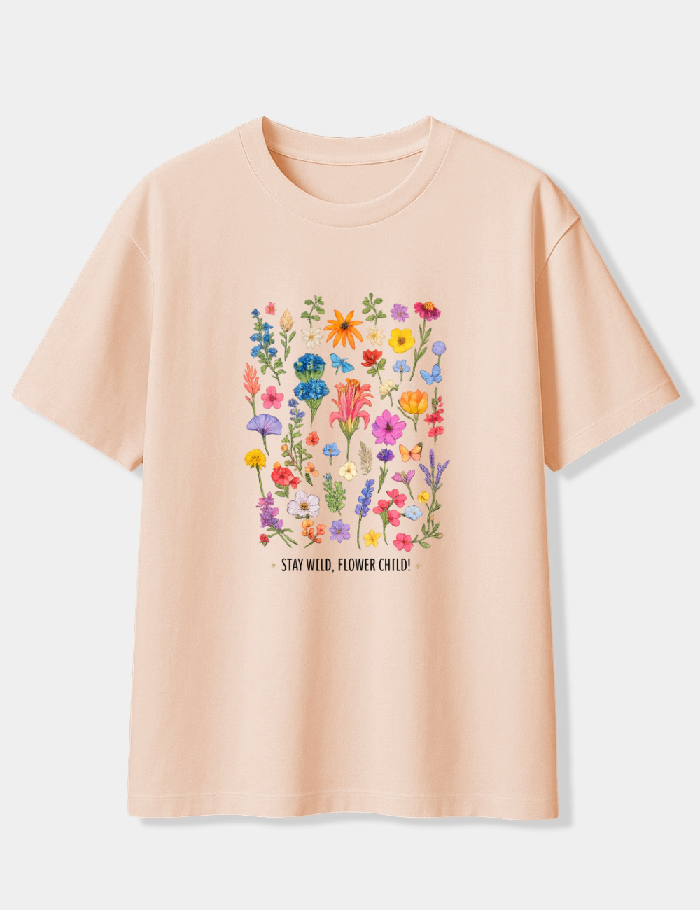 STAY WILD FLOWER CHILD OVERSIZED T-SHIRT
