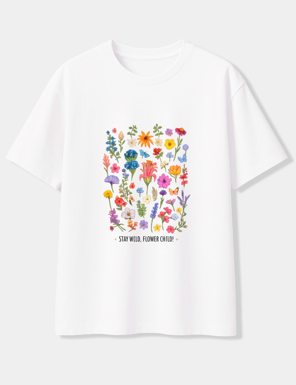 STAY WILD FLOWER CHILD OVERSIZED T-SHIRT
