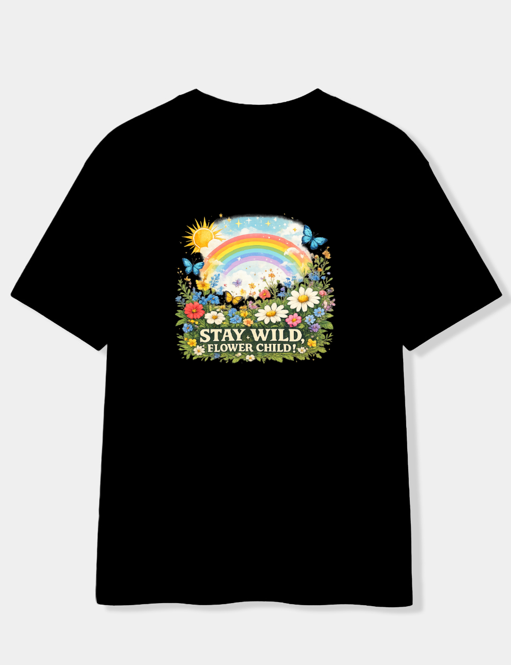 STAY WILD FLOWER CHILD OVERSIZED T-SHIRT