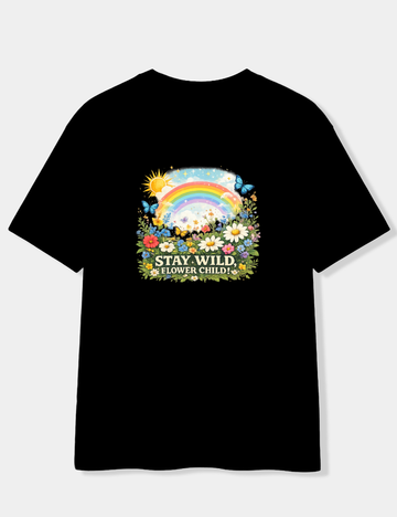 STAY WILD FLOWER CHILD OVERSIZED T-SHIRT
