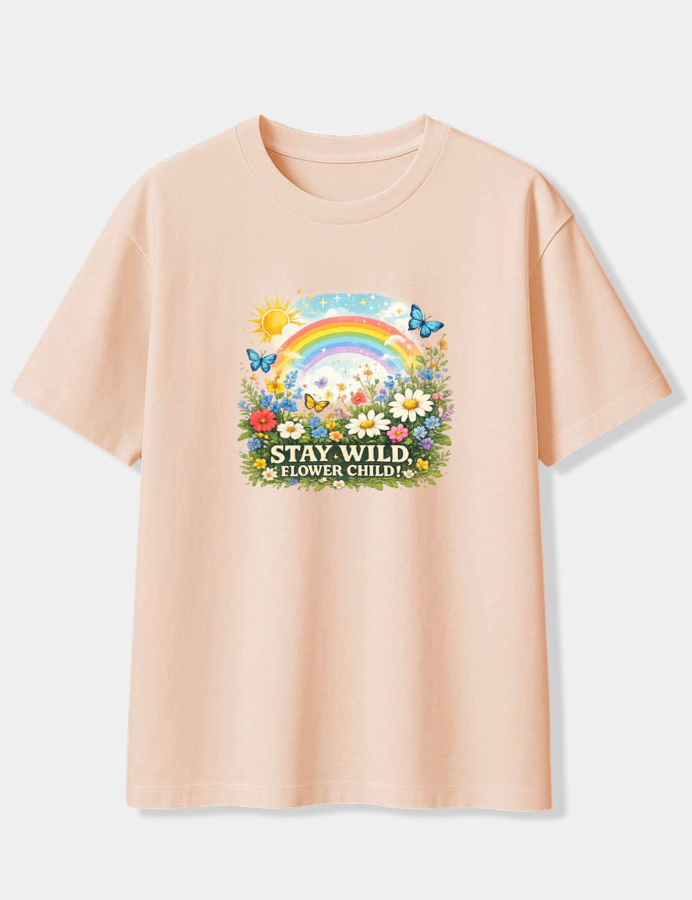 STAY WILD FLOWER CHILD OVERSIZED T-SHIRT
