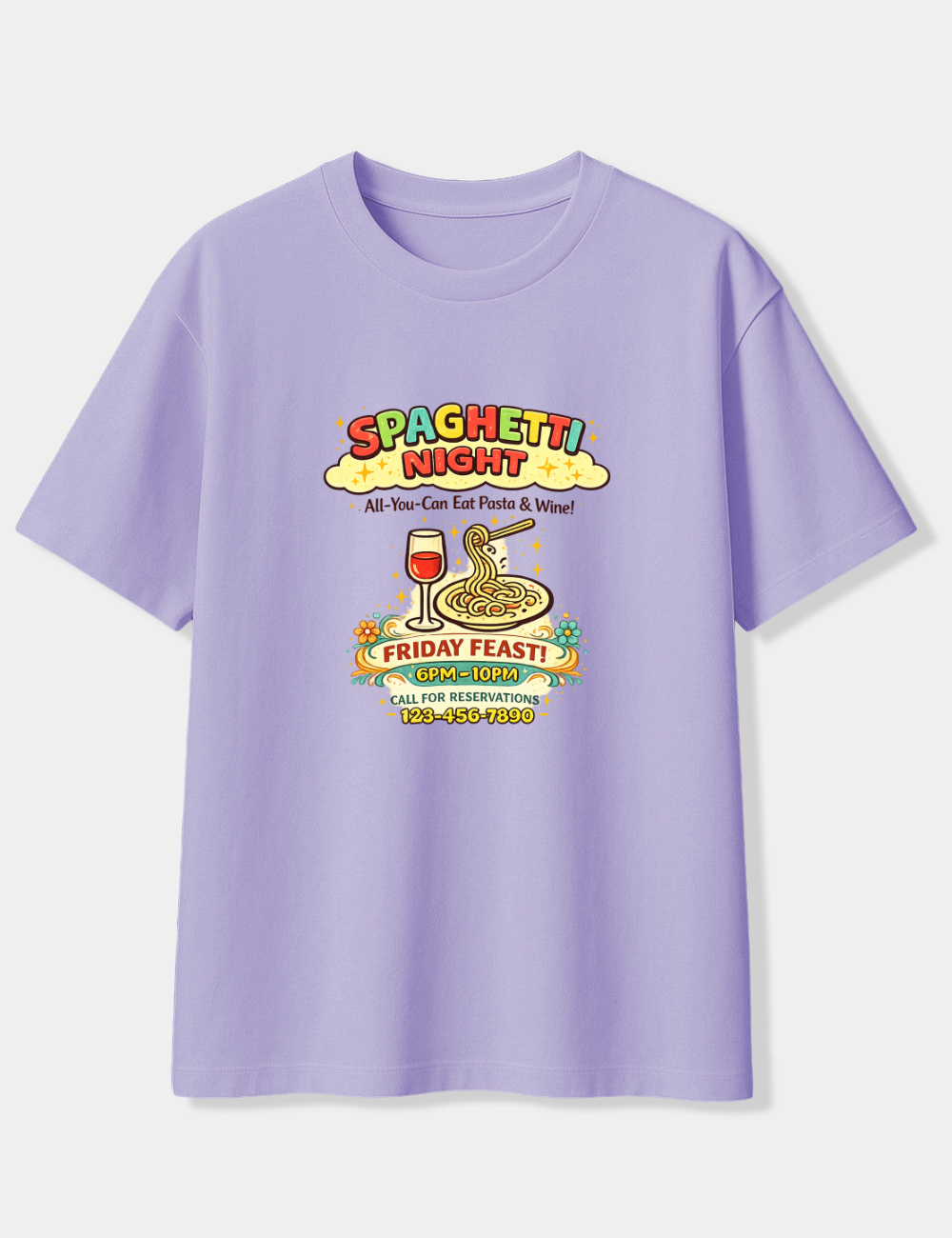 SPAGHETTI NIGHT OVERSIZED T-SHIRT