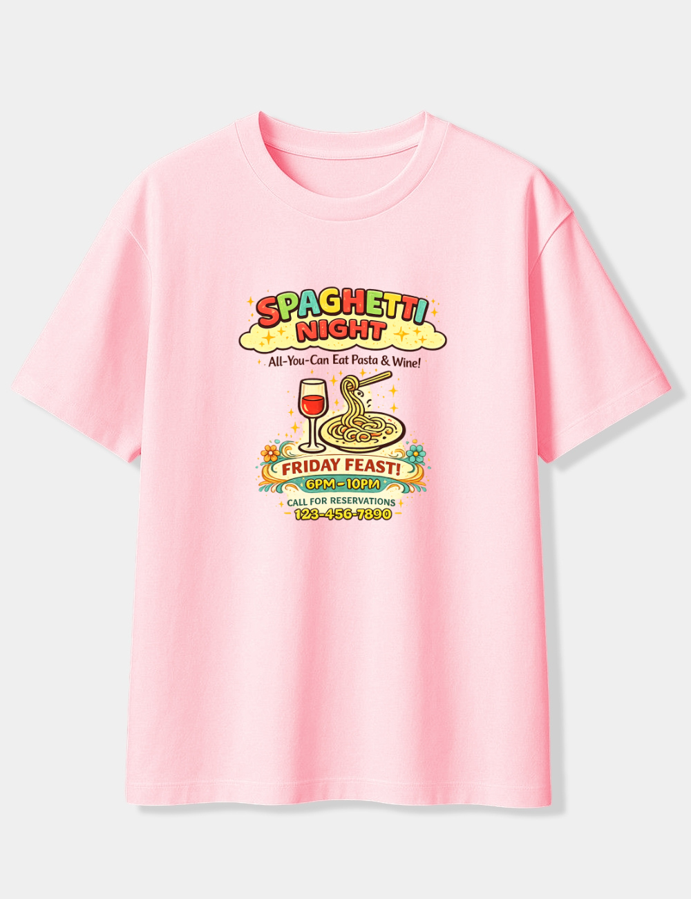 SPAGHETTI NIGHT OVERSIZED T-SHIRT