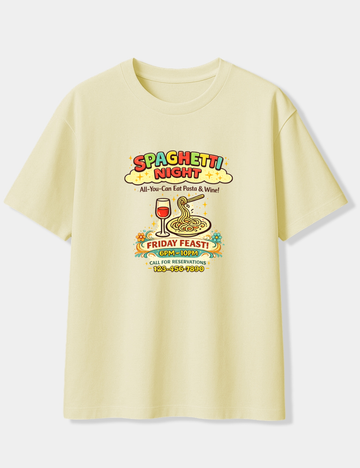 SPAGHETTI NIGHT OVERSIZED T-SHIRT