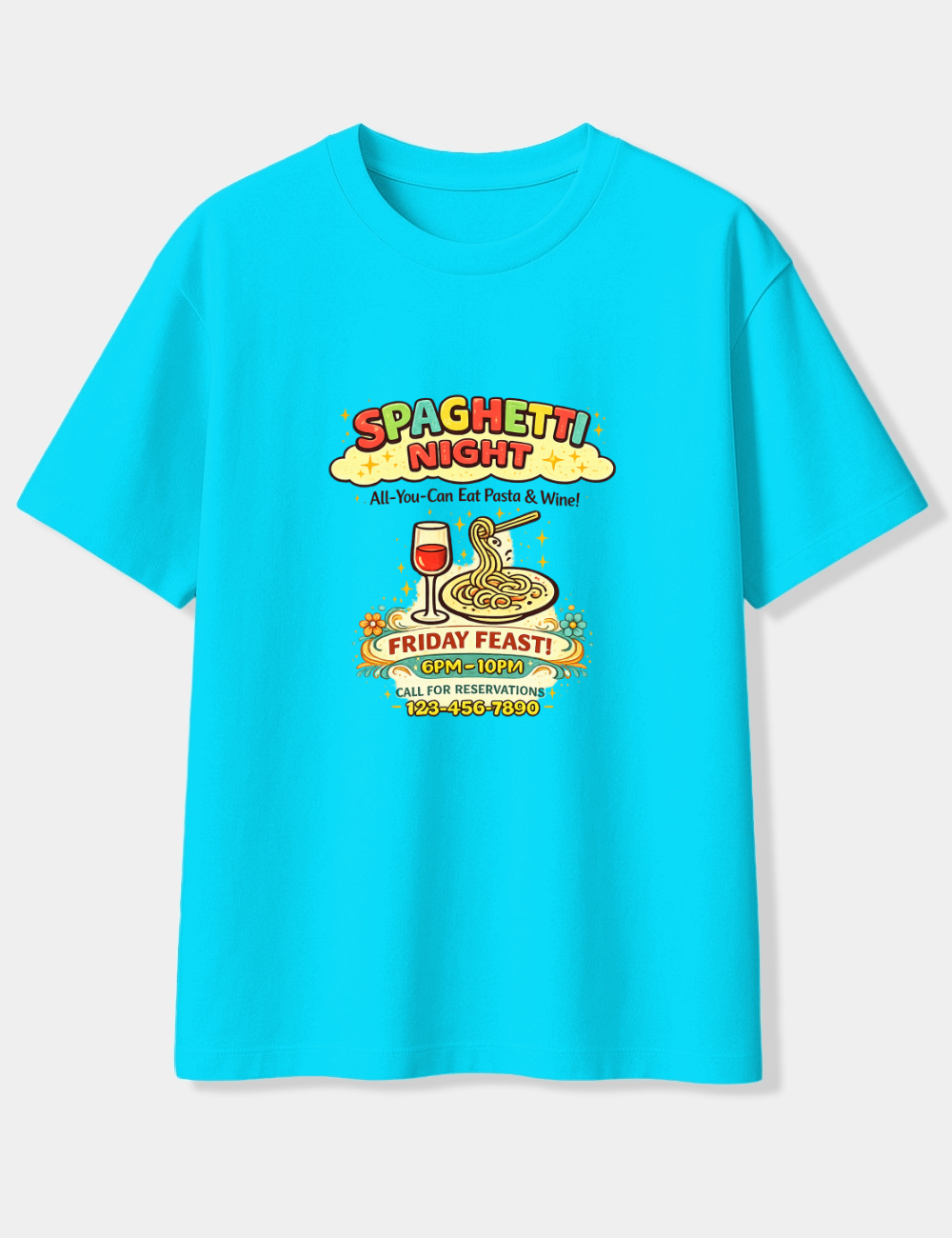 SPAGHETTI NIGHT OVERSIZED T-SHIRT