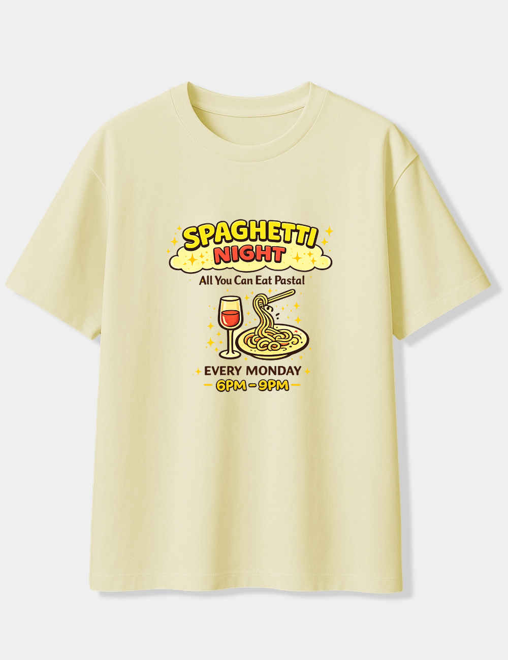 SPAGHETTI NIGHT OVERSIZED T-SHIRT