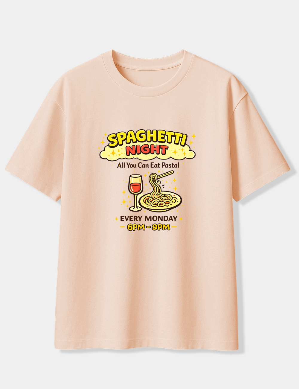 SPAGHETTI NIGHT OVERSIZED T-SHIRT