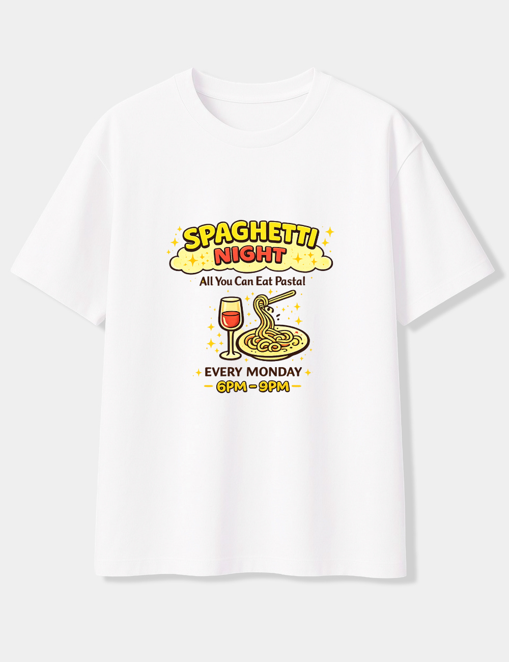 SPAGHETTI NIGHT OVERSIZED T-SHIRT