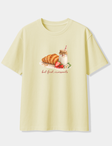 FEED ME CROISSANTS OVERSIZED T-SHIRT