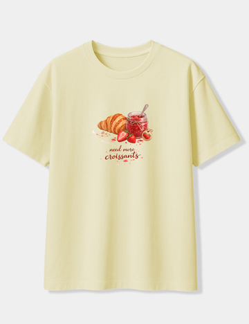 NEED MORE CROISSANTS OVERSIZED T-SHIRT