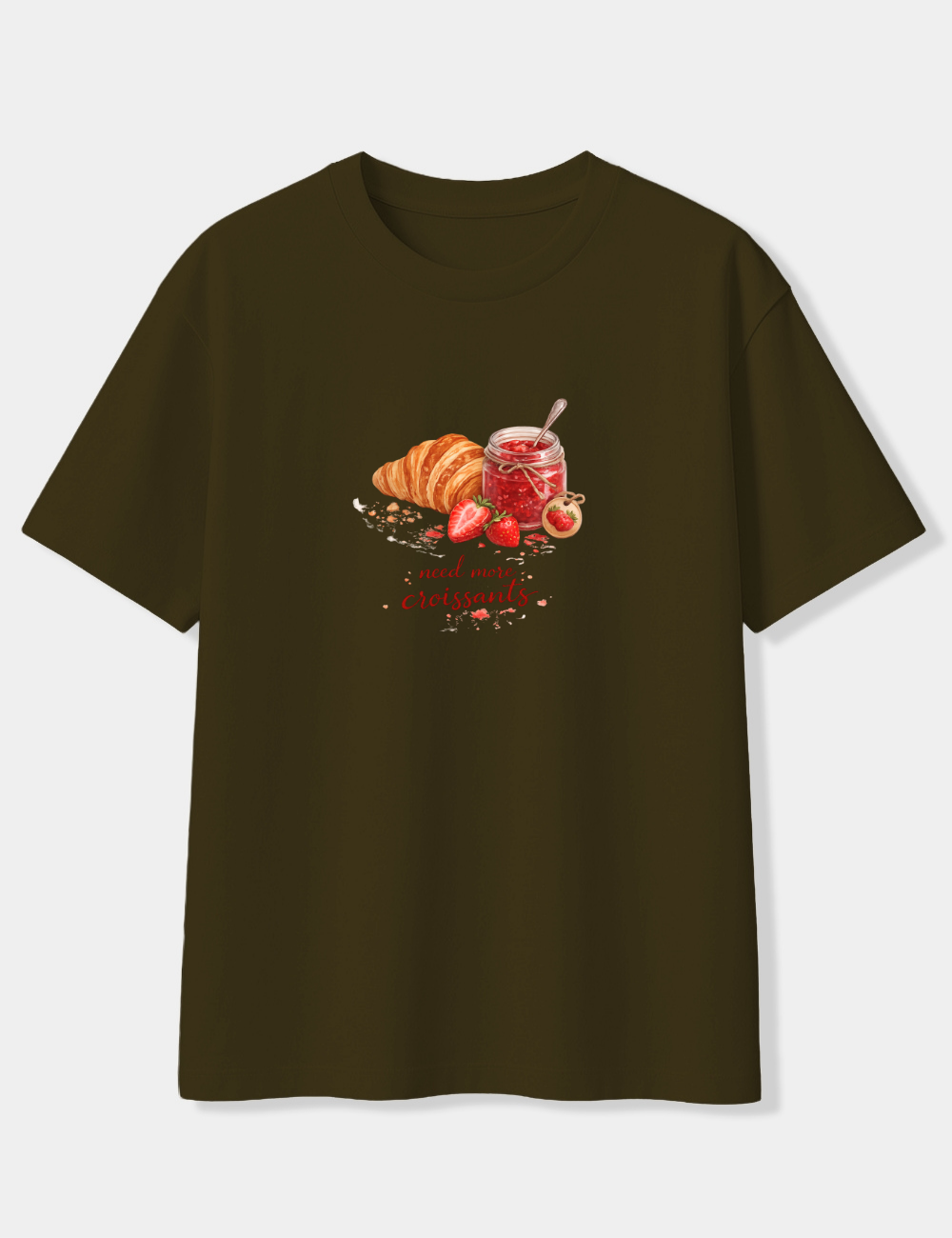 NEED MORE CROISSANTS OVERSIZED T-SHIRT
