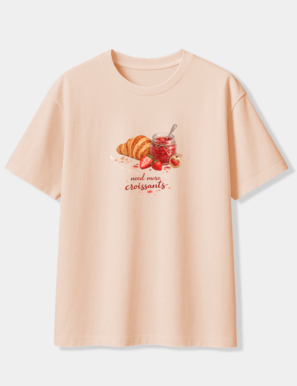 NEED MORE CROISSANTS OVERSIZED T-SHIRT