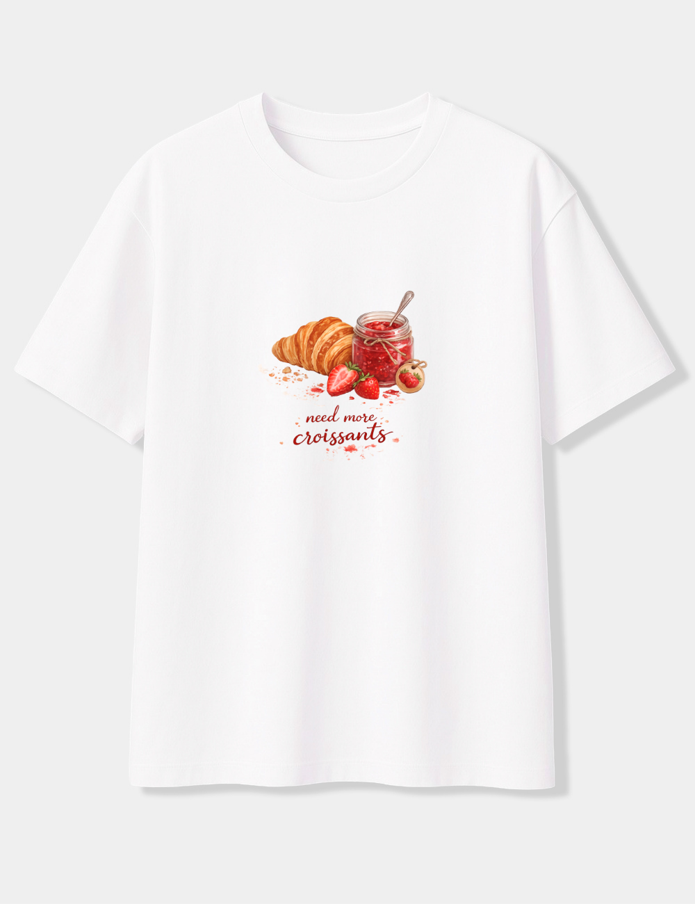 NEED MORE CROISSANTS OVERSIZED T-SHIRT