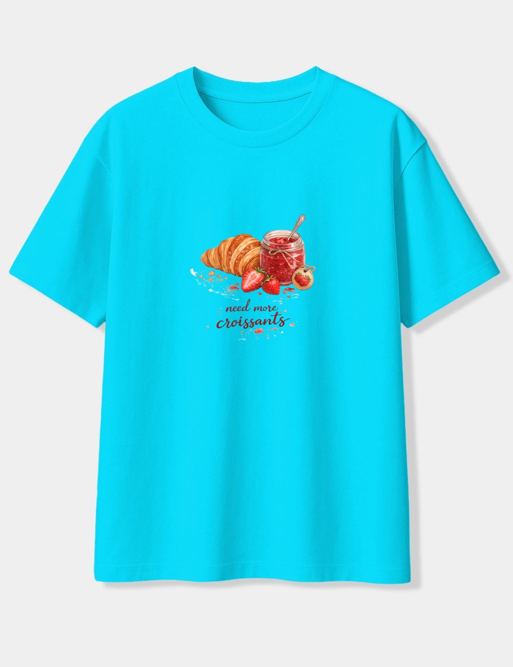 NEED MORE CROISSANTS OVERSIZED T-SHIRT