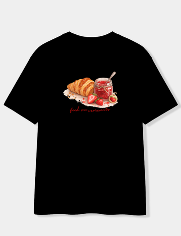 FEED ME CROISSANTS OVERSIZED T-SHIRT