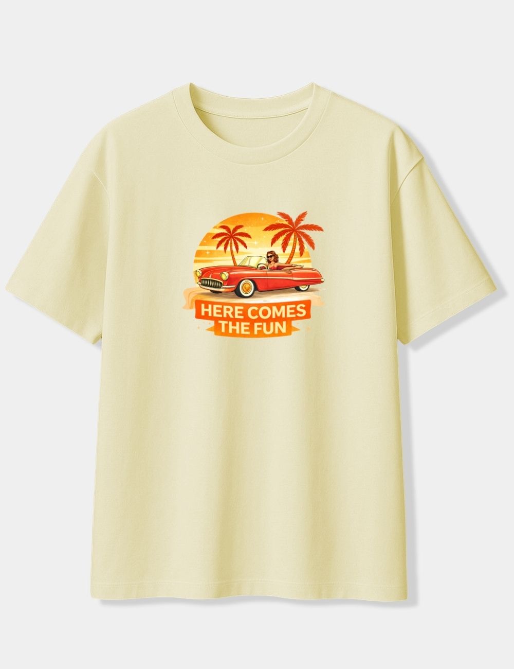 HERE COMES THE FUN OVERSIZED T-SHIRT