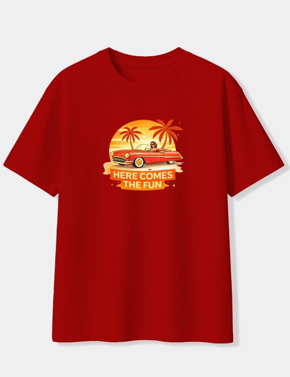 HERE COMES THE FUN OVERSIZED T-SHIRT