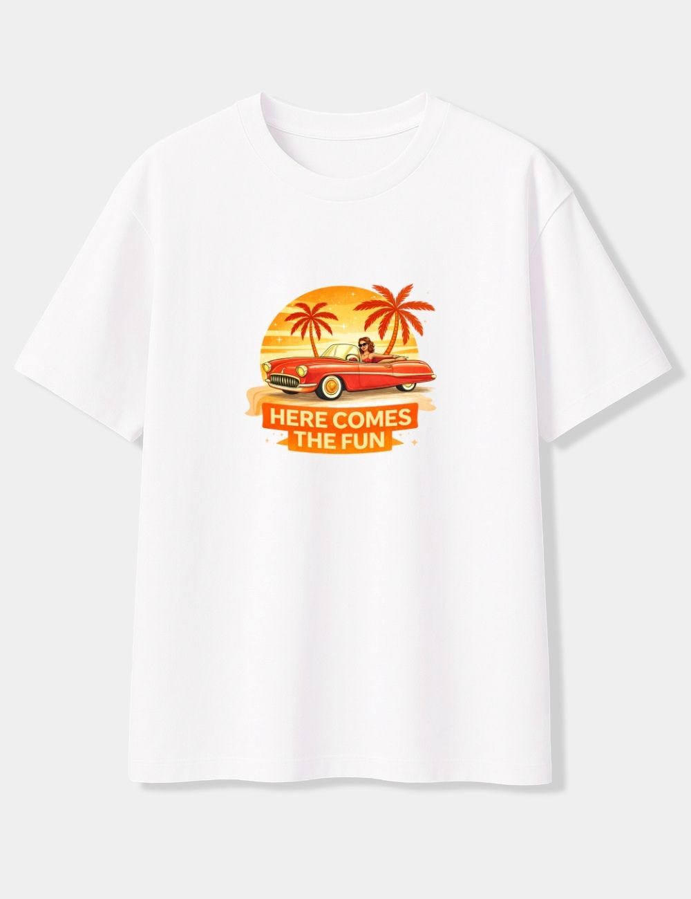 HERE COMES THE FUN OVERSIZED T-SHIRT